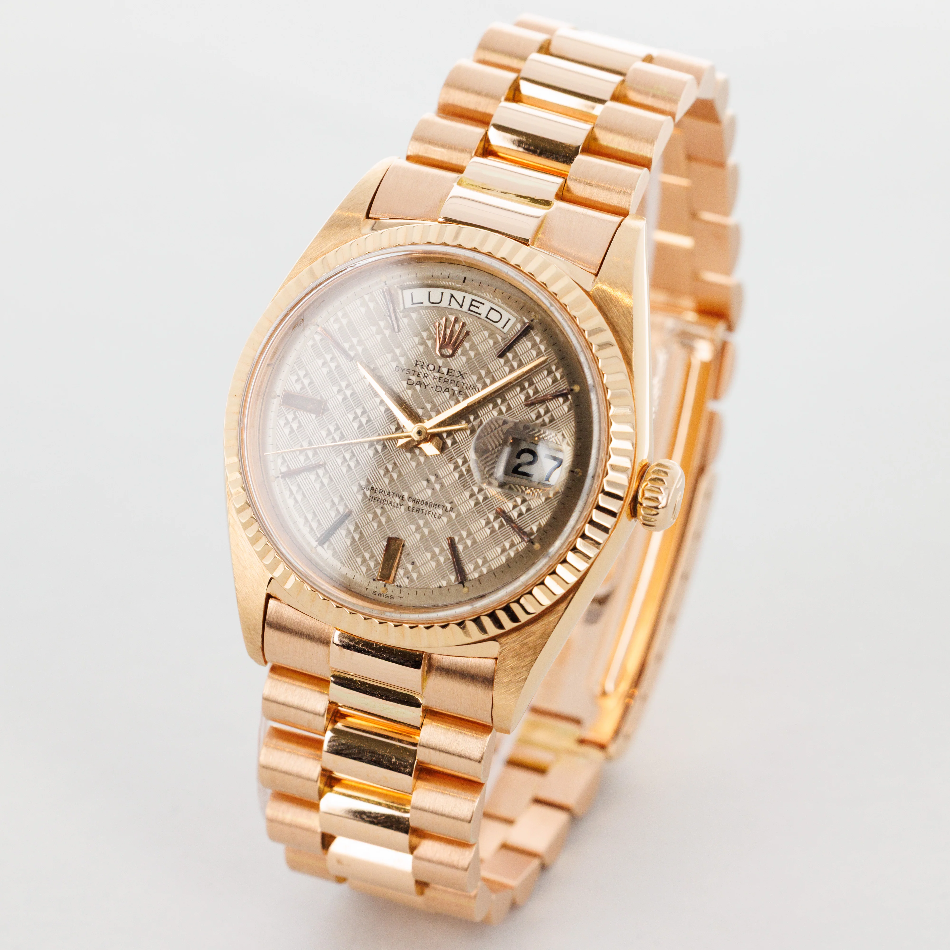 Rolex Rose Gold Day-Date Ref. 1803 with Rare Guilloche Dial - Image 3